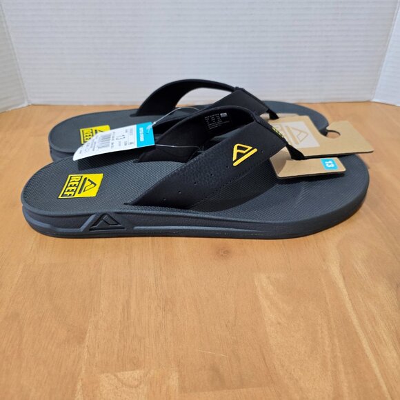 Reef Men\'s Phantoms TQT Bottle‎ Opener Flip Flops Black Size 13 New with Tags main image 8